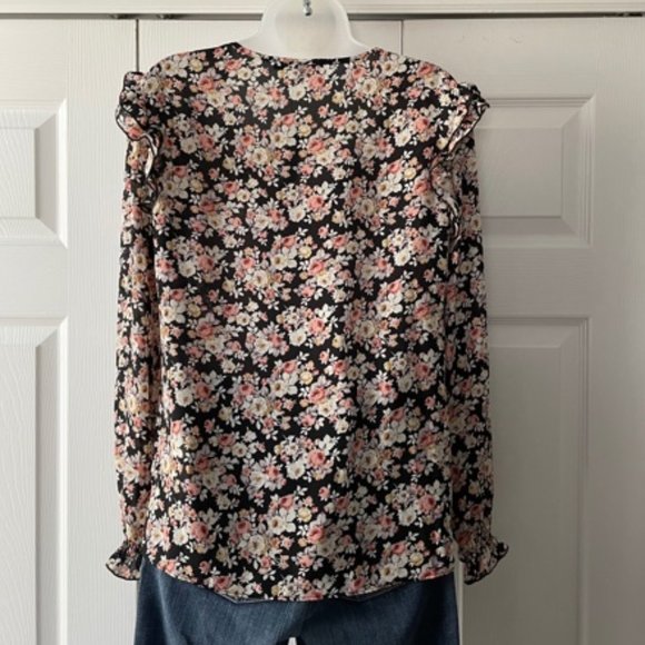 SUPPLY & DEMAND Peggy Dark Floral Print Blouse from Saks NWT - Picture 7 of 8
